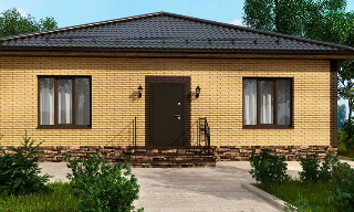 Проекты одноэтажных домов из кирпича | Строй-Мрн - Мариинск от 3621 рублей